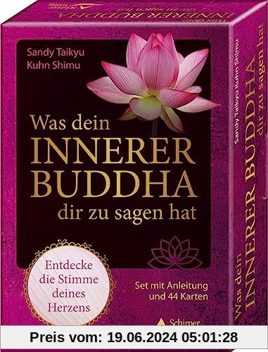 Was dein innerer Buddha dir zu sagen hat – Entdecke die Stimme deines Herzens: Set mit Anleitung und 44 Karten